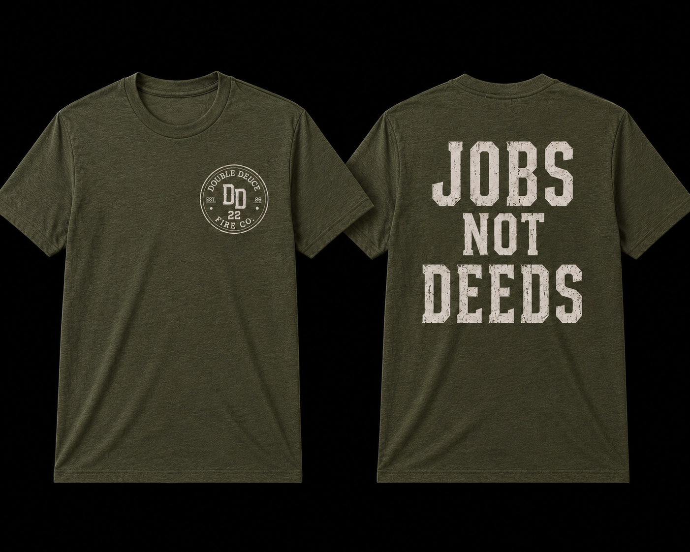 Jobs Not Deeds Tee