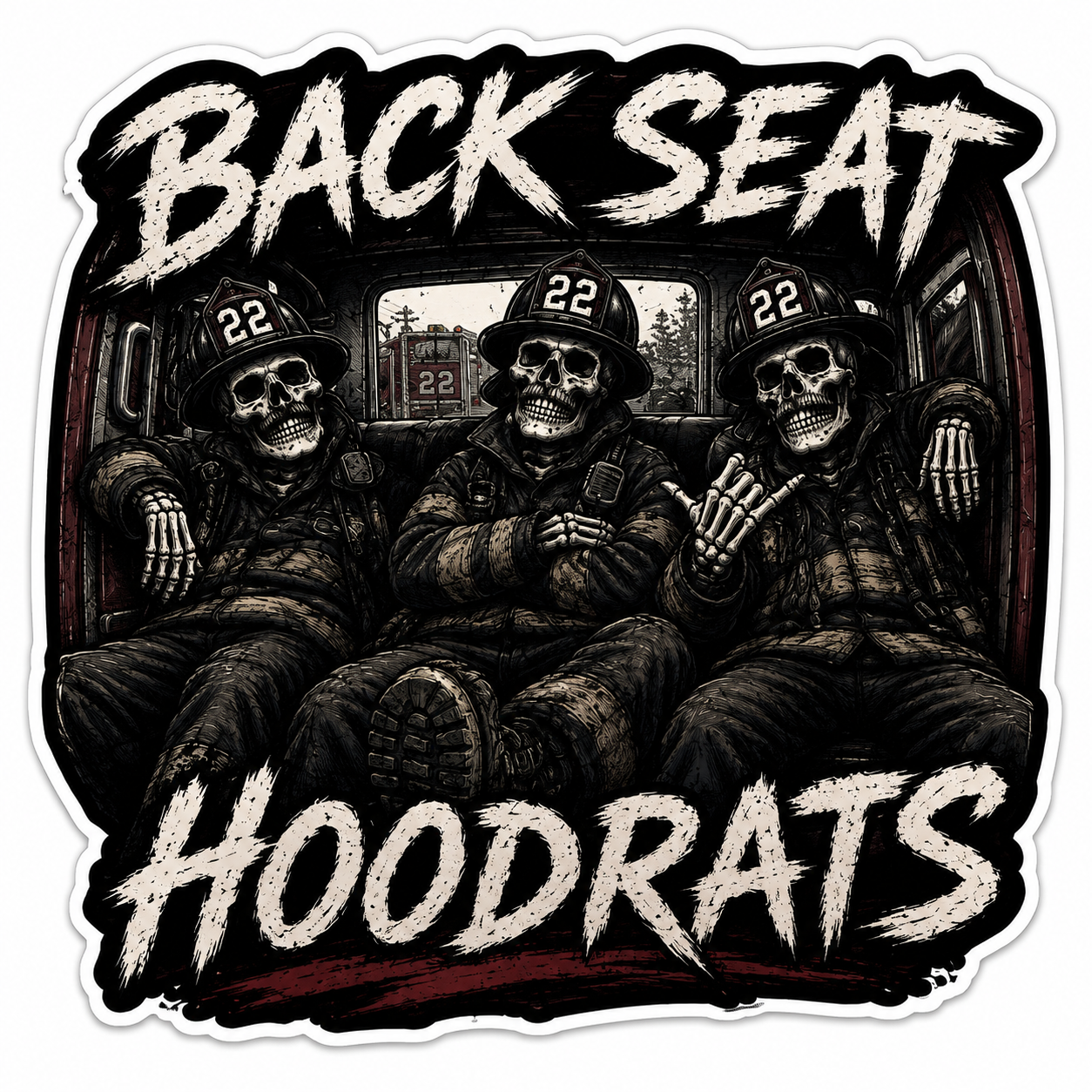 Back Seat Hoodrats Sticker